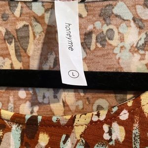 Babydoll multi colored animal print top